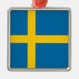 Ornamento De Metal Swedish Flag (Sweden)