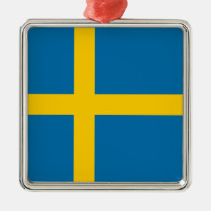 Ornamento De Metal Swedish Flag (Sweden)