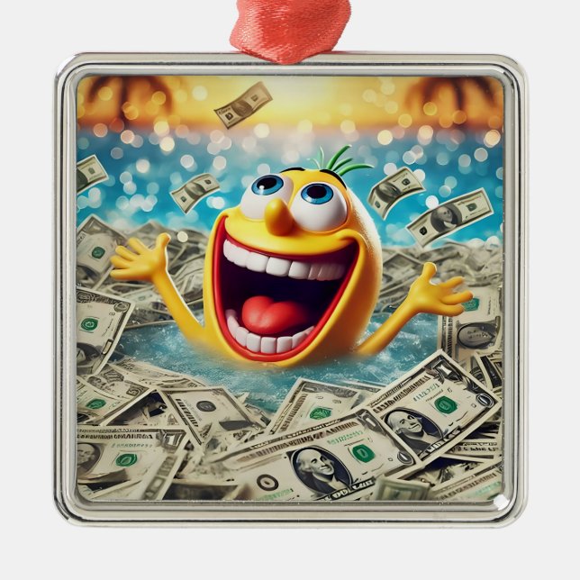 Ornamento De Metal swimming in money (Frente)