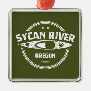 Ornamento De Metal Sycan River Oregon Kayaking