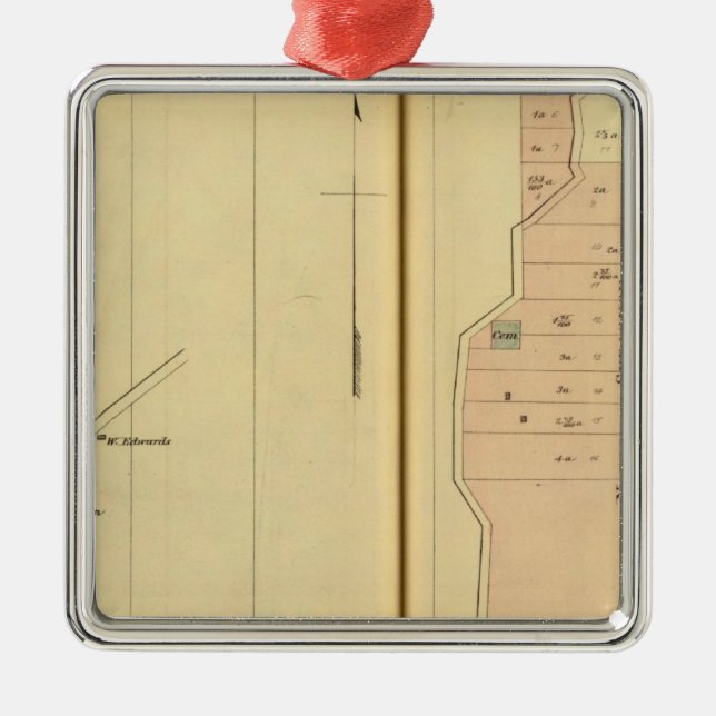 Ornamento De Metal Syracuse com Carletonville (Frente)