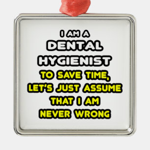 Ornamento De Metal T-Shirts Engraçado Higienista Dental