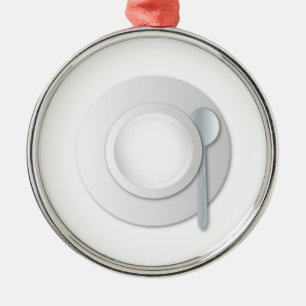 Ornamento De Metal Taça de Sopa Vazia