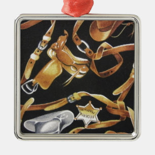 Ornamento De Metal Tack Ocidental