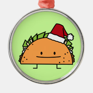 Ornamento De Metal Taco que veste a salsa da carne do escudo do Natal