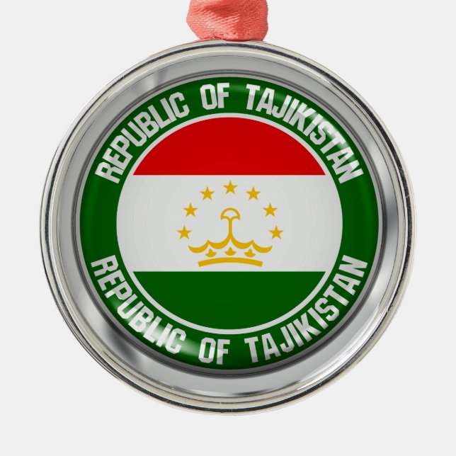 Ornamento De Metal Tadjik Round Emblem (Frente)