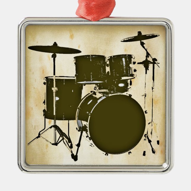 Ornamento De Metal tambor / tambor (Frente)