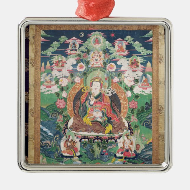 Ornamento De Metal Tanka de Padmasambhava, ANÚNCIO c.749 (Frente)