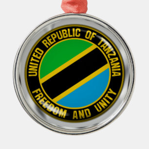 Ornamento De Metal Tanzânia Round Emblem