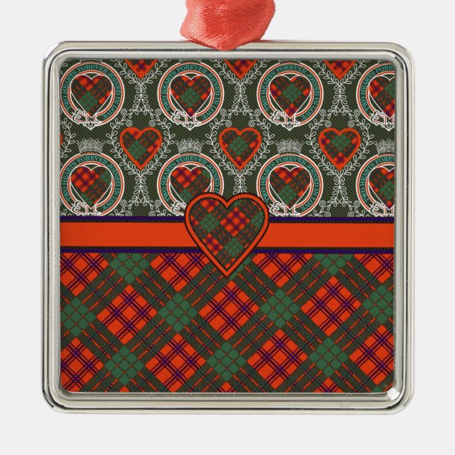 Ornamento De Metal Tartan do Scottish de Ross (Frente)