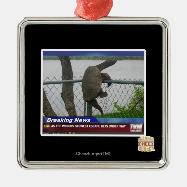 Ornamento De Metal Tartaruga de Excaping (Frente)