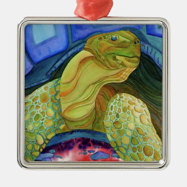 Ornamento De Metal Tartaruga, tartaruga (Frente)