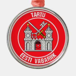 Ornamento De Metal Tartu Round Emblem