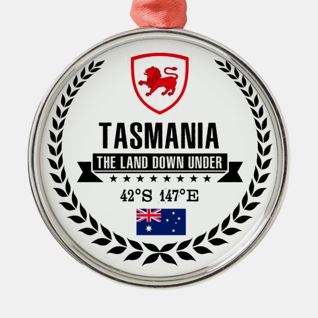 Ornamento De Metal Tasmania (Frente)