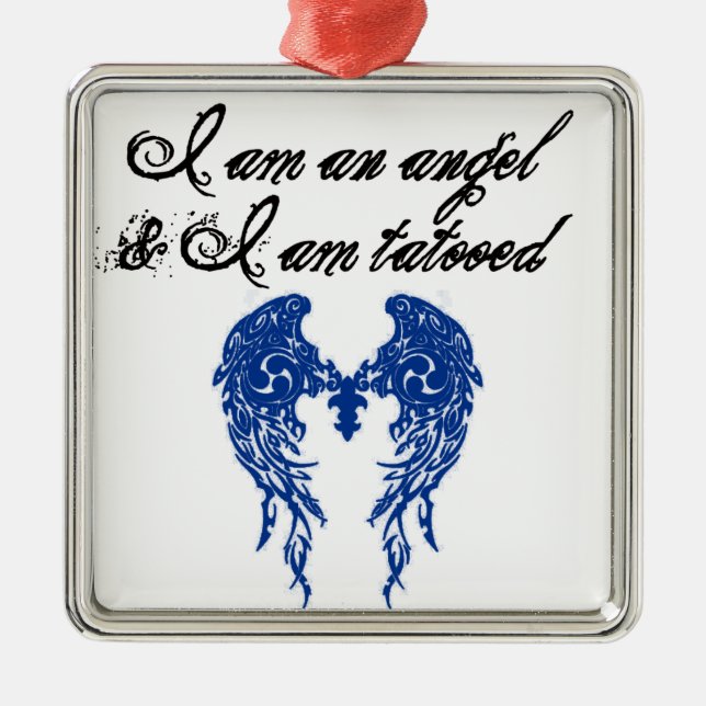 Ornamento De Metal tatoo angel (Frente)