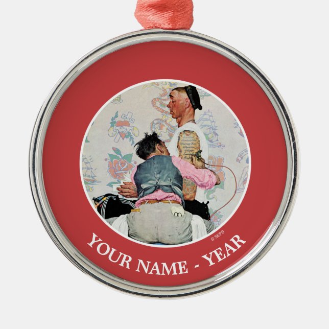 Ornamento De Metal Tatuador (Frente)