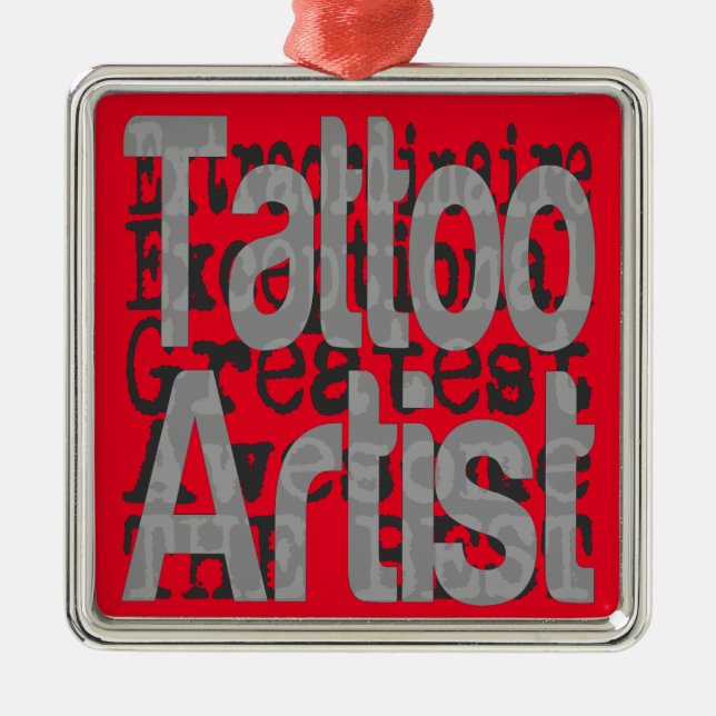 Ornamento De Metal Tatuador Extraordinário (Frente)