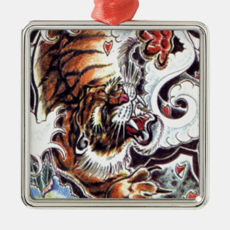 Ornamento De Metal Tatuagem de Tigre Japonês