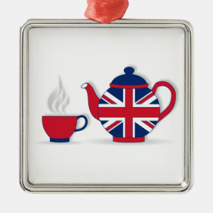 Ornamento De Metal Tea Party
