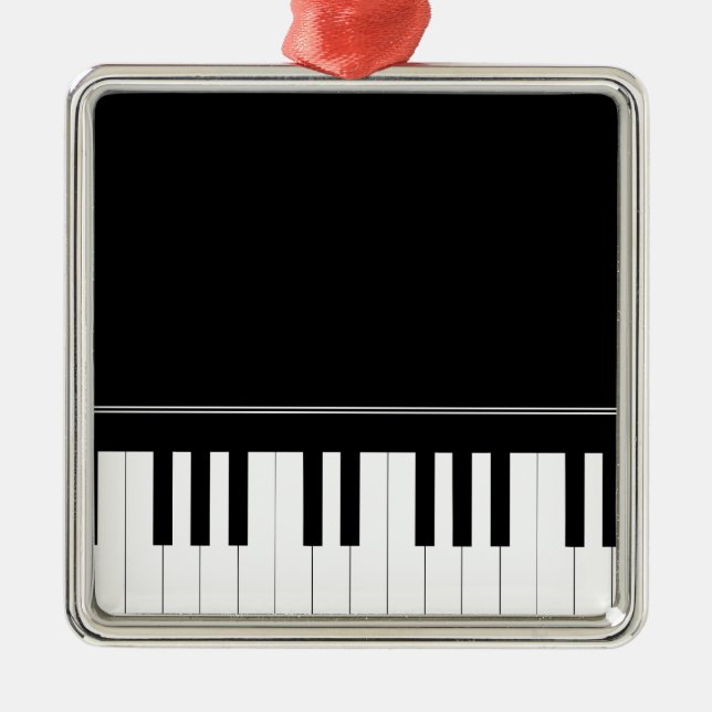 Ornamento De Metal Teclado de piano (Frente)