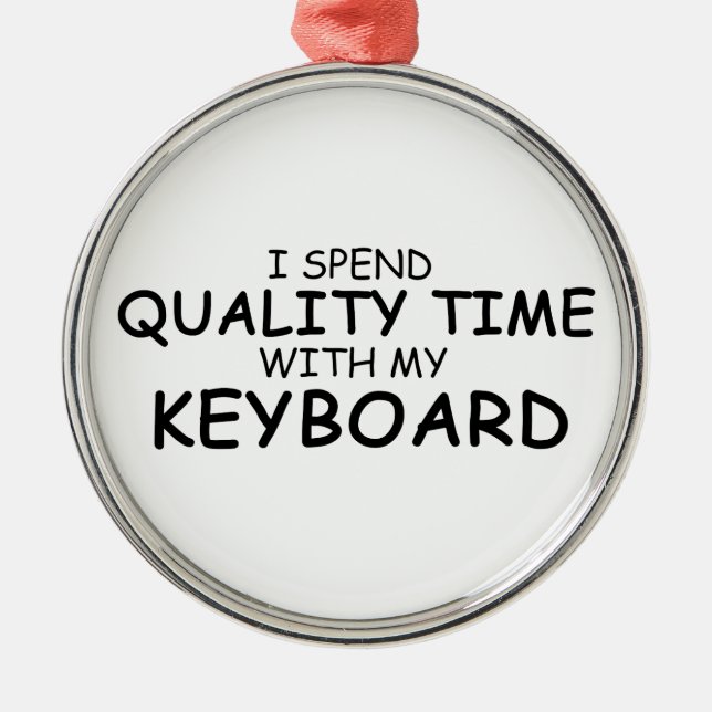 Ornamento De Metal Teclado de Tempo de Qualidade (Frente)