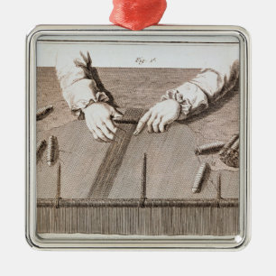 Ornamento De Metal Técnica de Basse-Lisse na tapeçaria dos Gobelins
