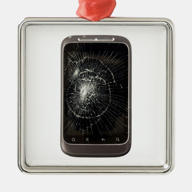 Ornamento De Metal Telefone celular quebrado (Frente)
