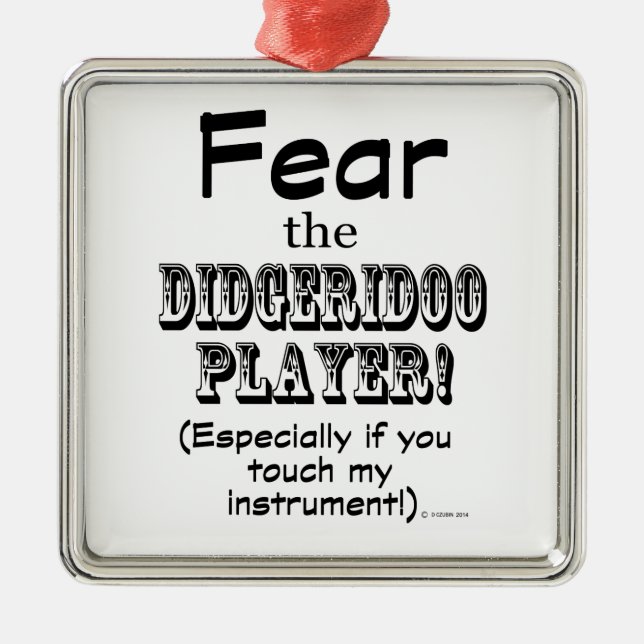 Ornamento De Metal Teme O Jogador Didgeridoo (Frente)
