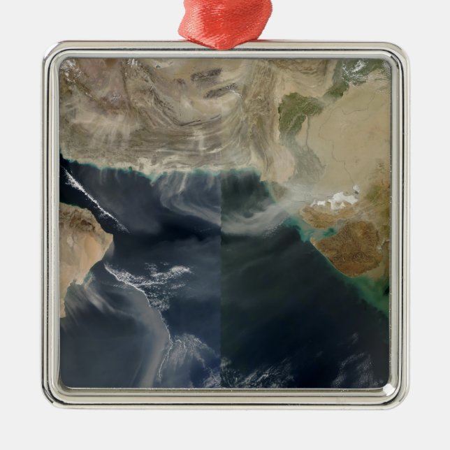 Ornamento De Metal Tempestades de poeira (Frente)