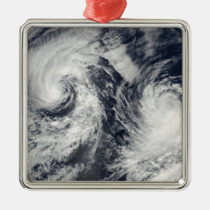 Ornamento De Metal Tempestades tropicais Boris e Cristina