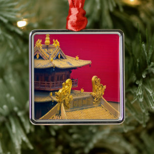 Ornamento De Metal Templo Jing'an, Xangai, China