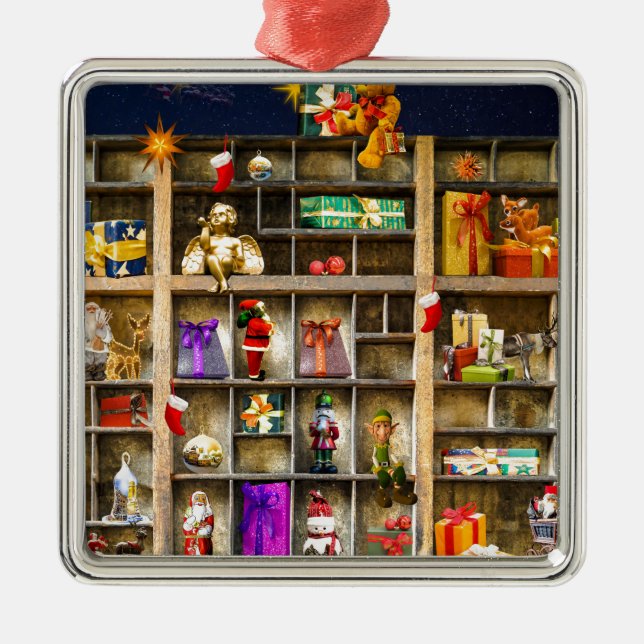 Ornamento De Metal tempo de alegria de natal (Frente)