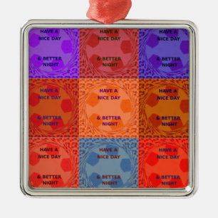Ornamento De Metal Tenha cores de belo dia