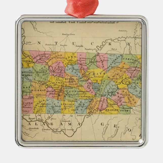 Ornamento De Metal Tennessee 3 (Frente)