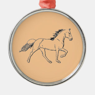 Ornamento De Metal Tennessee Walking Horse