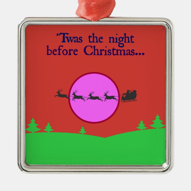 Ornamento De Metal Tera A Noite Antes Do Natal (Frente)