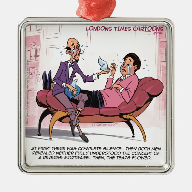 Ornamento De Metal Terapêutica Hipotecária Inversa Engraçada (Frente)