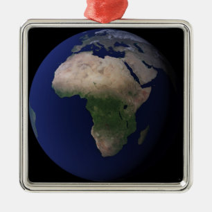 Ornamento De Metal Terra completa que mostra África, Europa, & o Ea