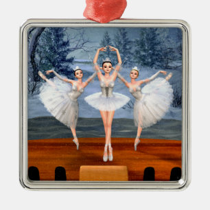 Ornamento De Metal Terra da Ballerina Dançante de Neve