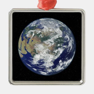 Ornamento De Metal Terra inteiramente iluminada centrada em Ásia