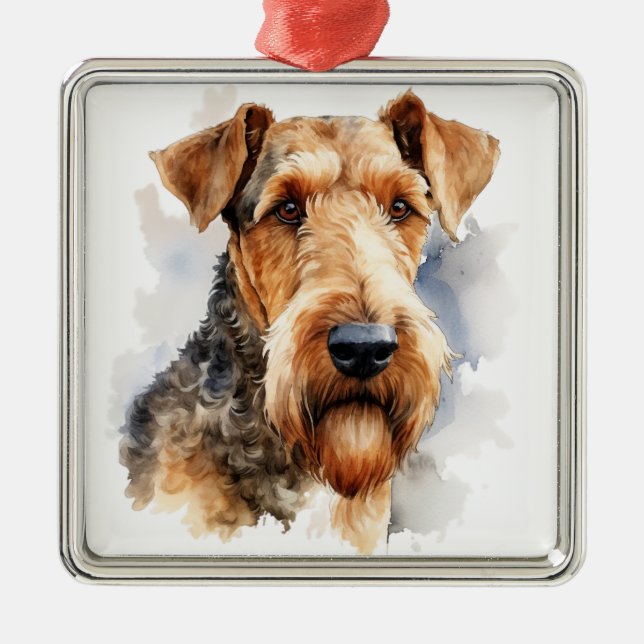 ORNAMENTO DE METAL TERREIRO AÉREO DE ÁGUA PRETA E TAN (Frente)