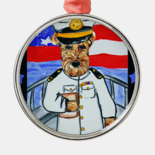 ORNAMENTO DE METAL TERRIER AIREDALE