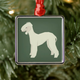 Ornamento De Metal Terrier Bedlington