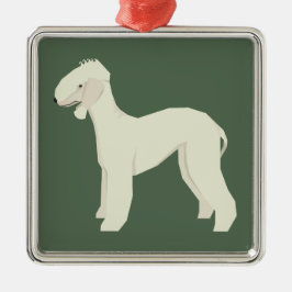 Ornamento De Metal Terrier Bedlington