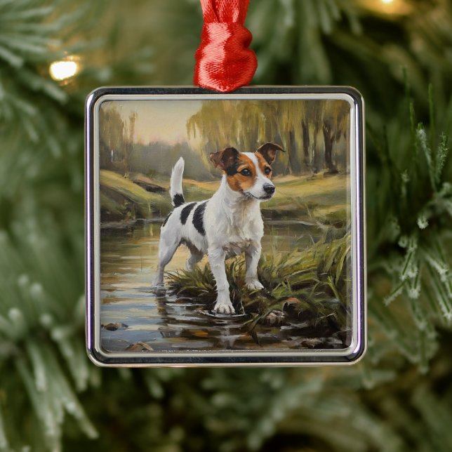 Ornamento De Metal Terrier Jack Russell (Árvore)