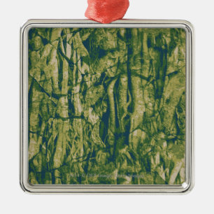 Ornamento De Metal Teste padrão da camuflagem do latido de árvore