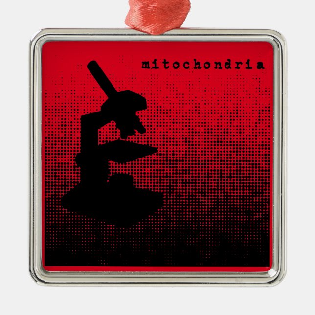 Ornamento De Metal Teste padrão de ponto do microscópio (Frente)