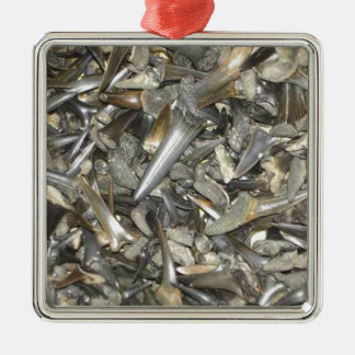 Ornamento De Metal Teste padrão fóssil dos dentes do tubarão