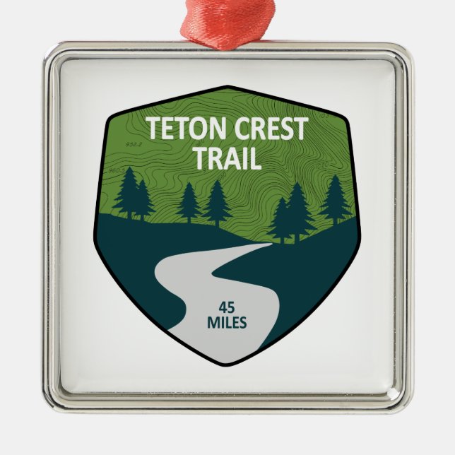 Ornamento De Metal Teton Crest Trail (Frente)
