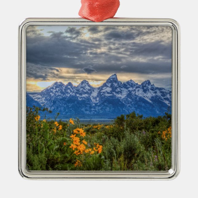 Ornamento De Metal Tetons grande (Frente)